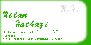 milan hathazi business card